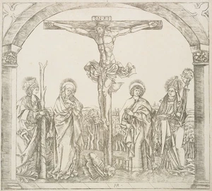 Monogramm HR (16.Jhd), Christus am Kreuz, KSt. Renaissance Religiös 1800-1849 - Bild 1 von 4