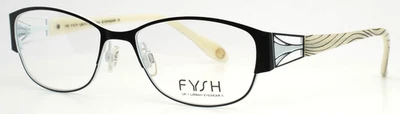 FYSH 3504 624 Black White Womens Oval Full Rim Eyeglasses 54-16-135 B:34 - Image 1 of 4