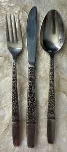 Cuchara/cuchillo/tenedor de acero inoxidable Hanford Forge Spring Lake Japón 3 piezas De colección - Imagen 1 de 7