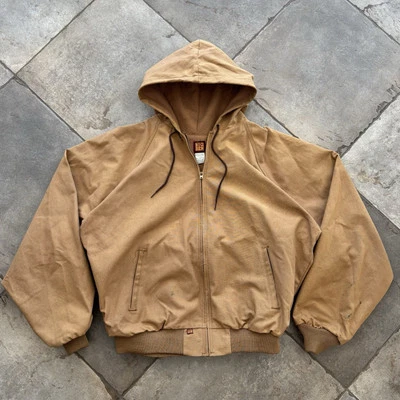 Chaqueta de Lona Big Ben Años 90 De Colección Para Hombres XL Bronceado Tareas Granero Abrigo de Trabajo Hecho en EE. UU. Foto 1 de 4
