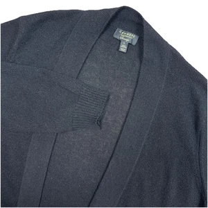 Charter Club Luxus Damen 100 % Kaschmir vorne offen Strick Cardigan schwarz Large - Bild 1 von 5