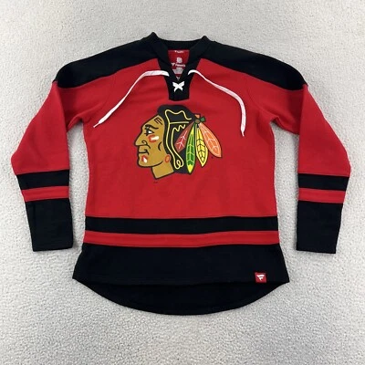 Chicago Blackhawks Sweater Womens Medium Red Pullover NHL Hockey Fanatics - Image 1 of 4