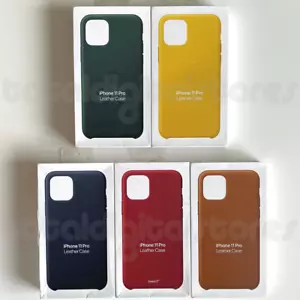 GENUINE APPLE LEATHER CASE COVER FOR IPHONE 11 PRO OFFICIAL RETAIL - BRAND NEW - Picture 1 of 29