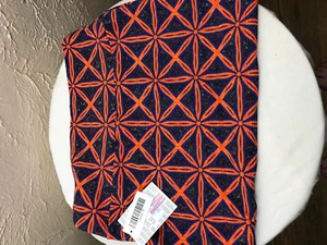 LulaRoe Cassie Skirt Sz M - print orange Blue multi - NEW - Picture 1 of 2