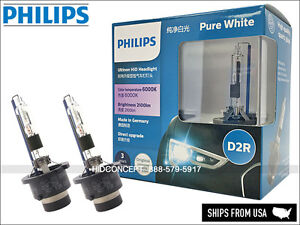 Philips D2R ULTINON 6000K HID Xenon Headlight Bulbs | 85126WX | Pack of 2