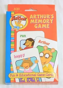 RARE! VINTAGE 1997 ARTHUR MEMORY GAME CARD SET 3 1/2 X 5" NEW IN PACKAGE - Picture 1 of 3