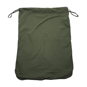 Vintage 80s US Army Barracks Bag OG-107 Green Laundry With Drawstring - Picture 1 of 6