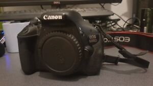 Canon 600D body + battery grip BG-E8 + 2 new Canon LP-E8