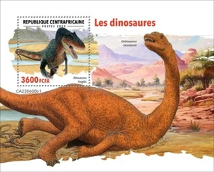 Dinosaurs MNH Stamps 2023 Central African S/S - Picture 1 of 1