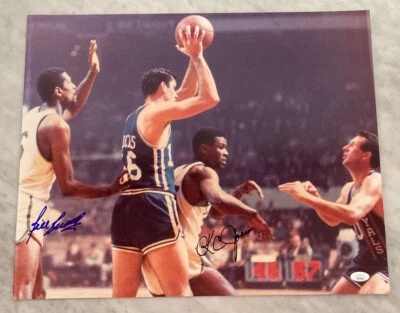 BILL RUSSELL & KC JONES AUTO AUTOGRAPH SIGNED 16X20 PHOTO BOSTON CELTICS JSA HOF - Image 1 of 3