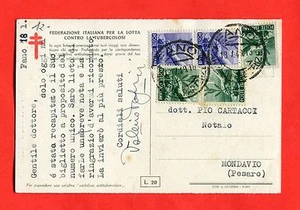 REPUBLIC - Postcard from FANO to MONDAVIO 18.07.49 (238-d75)  - Picture 1 of 1