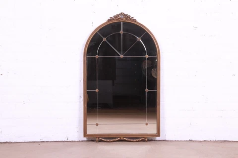 John Widdicomb French Regency Louis XVI Carved Giltwood Wall Mirror, Circa 1920s Cover
