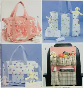 McCall's M4403 Laura Ashley Pattern Tote Bag Diaper Bag Change Pad Car Organizer - Picture 1 of 14