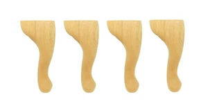 4x Stuhlbeine aus Eichenholz, roh, lackierfertig, Höhe 21 cm, Massivholz - Bild 1 von 4