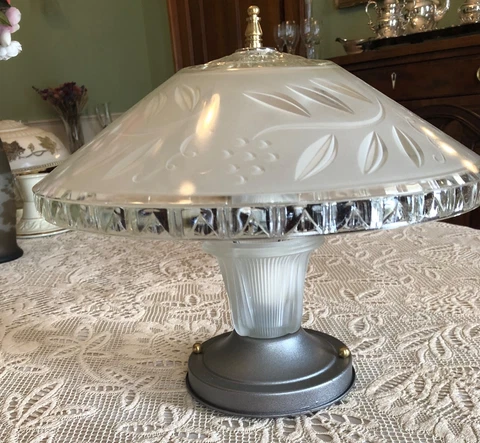 Antique 14 inch clear glass shade flush mount porcelain ceiling light fixture Cover