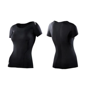 2XU Womens Compression Short Sleeve Top – Black | BRAND NEW - Picture 1 of 2