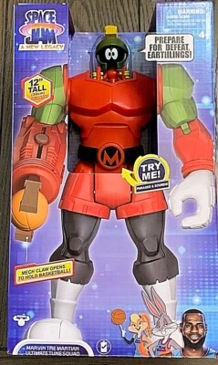 КОСМИЧЕСКИЙ ДЖЕМ МАРВИН МАРСИАНСКИЙ ОКОНЧАТЕЛЬНЫЙ МЕЛОДИЙНЫЙ ОТРЯД 12-дюймовая фигурка 2021 новая + PEZ LEBRON - Изображение 1 из 3