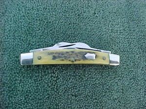 Vintage QUEEN CUTLERY CO CLASSIC STAG 1990 Made in USA Stag Congress Pocketknife
