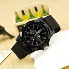 Swiss Men's Slim Sport Watch Wristwatch Military Analog Army Quartz Canvas Strap