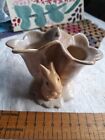 Hornsea Pottery Rabbit Posy Vase  30s Lily Pad