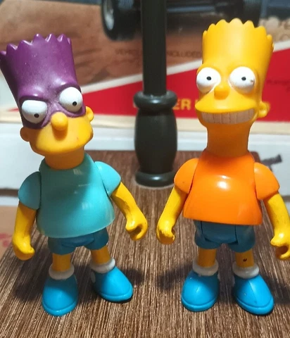 Vintage The Simpsons Bartman & Bart Simpson 3.5" Lot Of 2 Mattel 1990 Cover