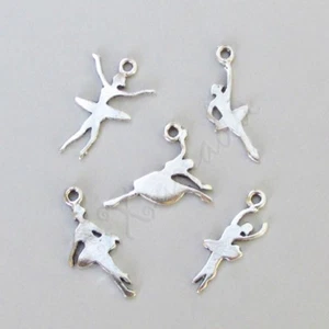Dancing Ballerina Antiqued Silver Plated Charms Mix CM7369 - 10, 20 Or 50PCs - Picture 1 of 7