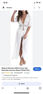 FANCYINN Women's Swimwear Open Front Cardigan Beach Bikini Cover-up Beachwear S - Picture 1 of 8