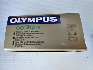 Very Rare! Olympus Stylus 35mm AF 1:3.5 Point Shoot Film Camera Black- Brand New - Picture 1 of 5