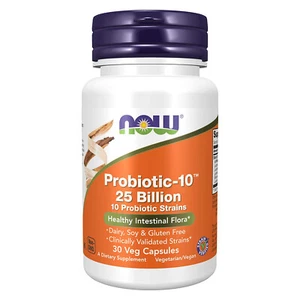 NOW FOODS Probiotic-10 25 Billion 30 Veg Capsules - Picture 1 of 6