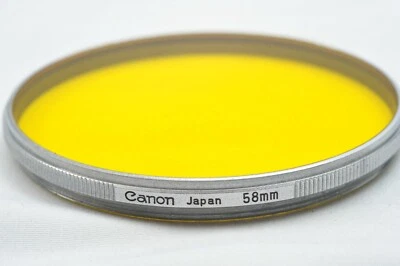 @ SakuraDo Camera @ Rare! @ Vintage Canon 58mm Y3 Yellow Screw-In Lens Filter - Image 1 of 4
