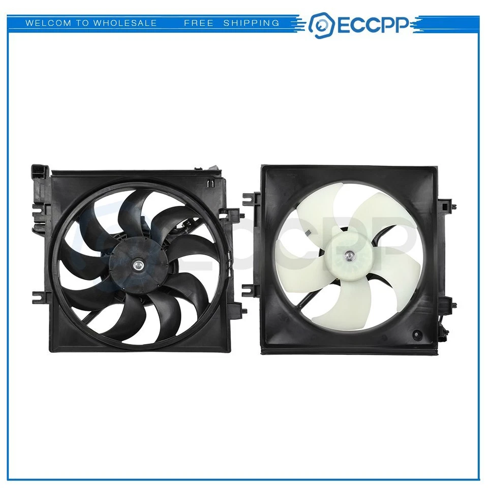 Electric Radiator Condenser Cooling Fan Assembly For 2008-2011 Subaru Impreza Foto 1 de 4