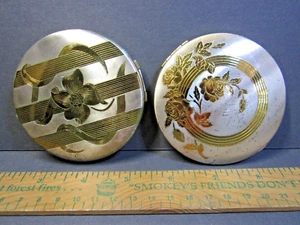 DORSET Fifth Avenue Purse Compacts Mirror Powder gold silver 2 tone VINTAGE - Picture 1 of 10
