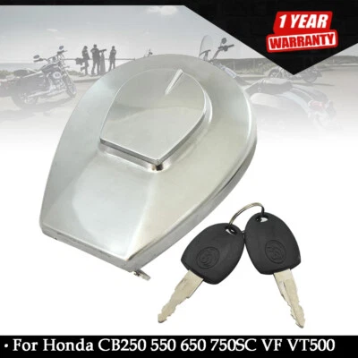 Fuel Gas Cap Tank Lock For Honda CB250 550 650 750SC VF VT500 700 1100 GL1500C - Image 1 of 4