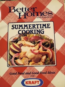 Vintage 1990 Summertime Cookbook Better Homes Gardens Cooking Baking Kraft bbq - Imagen 1 de 4