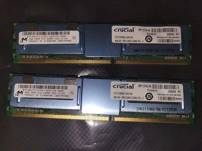 8Gb (2x4Gb) Micron PC2-5300F DDR2-667 Fully Buffered ECC FB-DIMM - Image 1 of 2