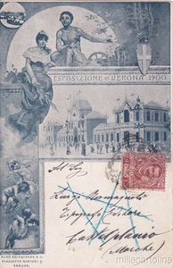 * AUTOGRAFO - Esposizione di Verona 1900 - Disegno e Firma di Aldo De Chaves - Picture 1 of 1