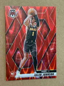2024-25 Panini Mosaic Jalen Johnson #35 Red Seismic SP /299 Atlanta Hawks - Bild 1 von 2