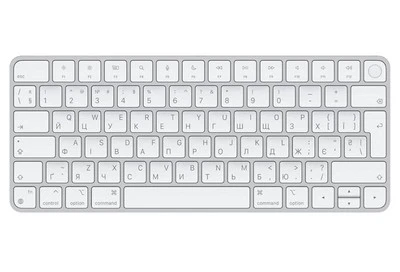 TECLADO UCRANIANO APPLE MAGIC CON TOUCH ID PLATEADO A2449 PARA MAC MODELOS SILICON