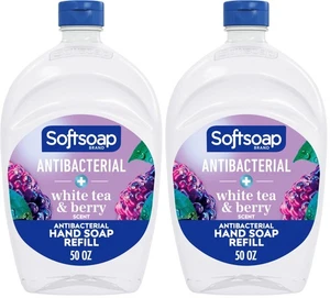Softsoap Antibacterial Liquid Hand Soap Refill White Tea Berry, 50oz Pack - Picture 1 of 12
