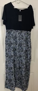 Women's Maxi Dresses Short Sleeve Long Casual Summer Sundresses size 1X. 14w-16W - Picture 1 of 8