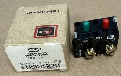 CUTLER-HAMMER 10250T1 CONTACT BLOCK SERIES D1 *NEW IN BOX* - Image 1 of 4