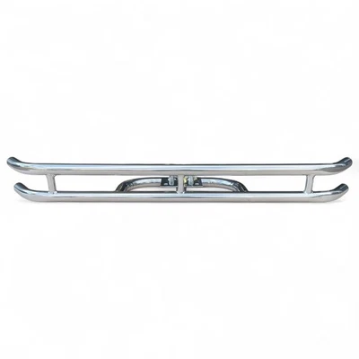 Club Car DS Golf Cart Rear Bumper with 2" Hitch Receiver - Chrome Powder Coat - Imagem 1 de 4