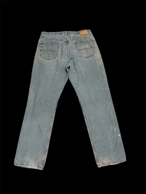 Mens Paint Splattered Blue Jeans - Image 1 of 4