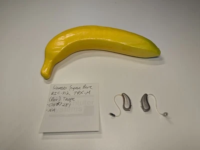 Siemens Signia PURE 7Px 312 Pre-owned Hearing Aids Taupe Pair Left & Right RIC - Image 1 of 4