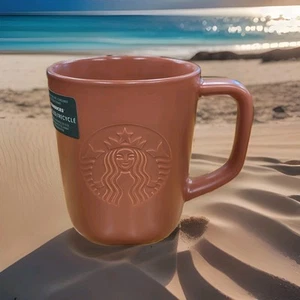 Starbucks 2024 Orange Clay Recycled Ceramic Triangle Sustainable Coffee Tea Mug - Bild 1 von 10