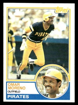 1983 Topps #485 Omar Moreno Card Pittsburgh Pirates - Image 1 of 2