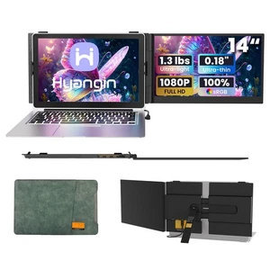 Hyangin S8 Portable Monitor 14" Ultra Slim Dual Screen Extender for Laptop - Picture 1 of 10