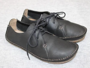 Clarks Janey Mae Zapatos con Cordones de Cuero Negro Reino Unido 6 D Clásico Confort Minimalismo - Imagen 1 de 6