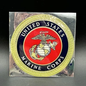 Vintage USMC Decal Sticker United States Marine Corps Military Anchor Eagle 4" - Picture 1 of 2