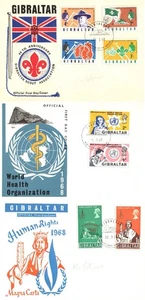 Gibraltar 1968 FDC Scouts Association Human Rights WHO World Health Organization - Picture 1 of 4